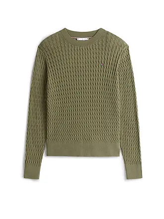TOMMY HILFIGER | Pullover | dunkelgrün